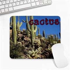 cactus mousepad - Large Mousepad