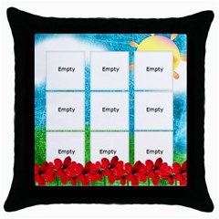 Sunny day Pillow - Throw Pillow Case (Black)