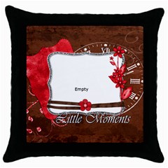 little Moments pillow - Throw Pillow Case (Black)
