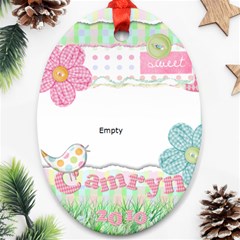 cam egg - Ornament (Oval)