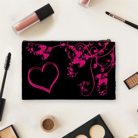 Funky Pink Cosmetic Bag By Catvinnat Back