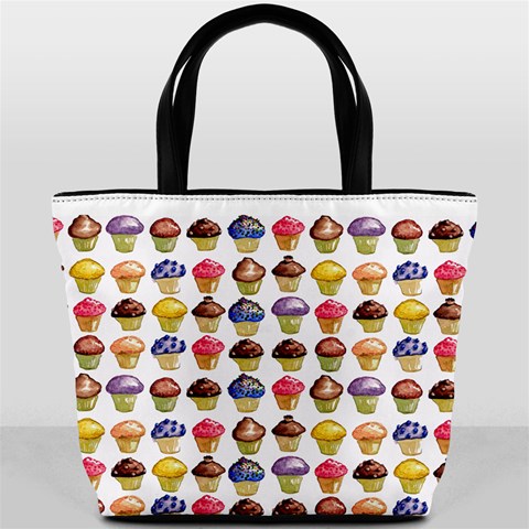 Alana Loves Cupcakes Bucket Bag By Catvinnat Back