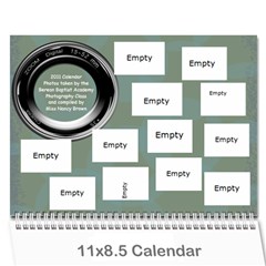 photography class calendar - Wall Calendar 11  x 8.5  (12-Months)