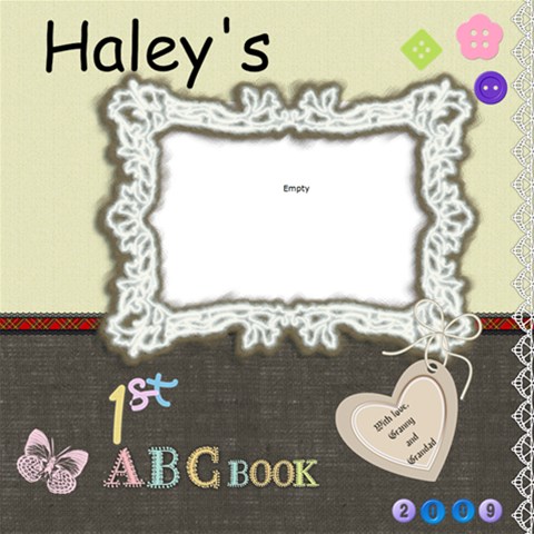 Haley s Abc Book 2009 To Print By Lisa 12 x12 Scrapbook Page - 1 Haley s Abc Book 2009 To Print By Lisa 12 x12 Scrapbook Page - 1