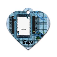 gagedogtag1 - Dog Tag Heart (One Side)