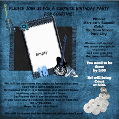 Courts invitation - ScrapBook Page 8  x 8 