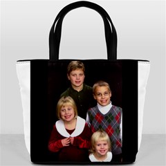 bag with kids Christmas pic - Bucket Bag