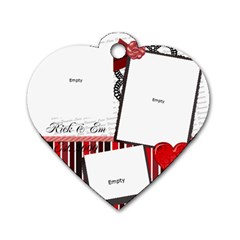 Rick & Em - Dog Tag Heart (One Side)