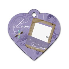 v - Dog Tag Heart (One Side)