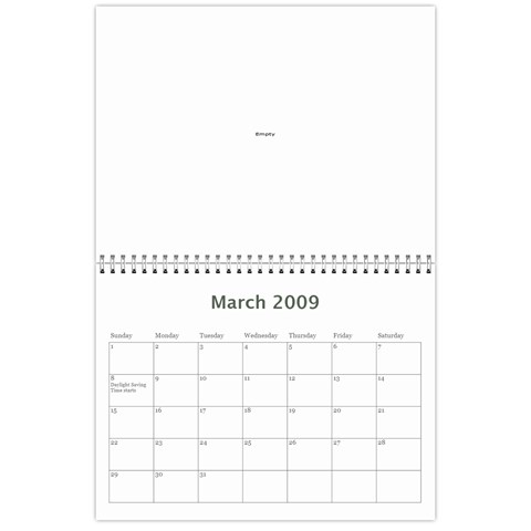 2009 Nature Calendar By Michele Sanders Mar 2009
