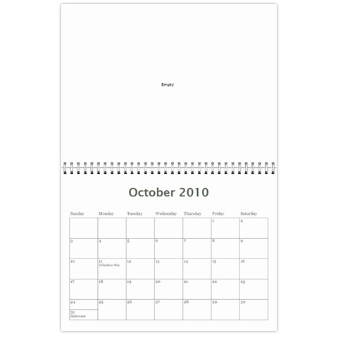 Pinup Calendar By Dana Oct 2010