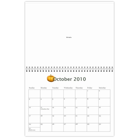 Calendar By Jessica Oct 2010