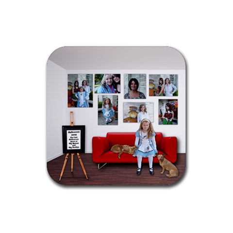 Square Rubber Coaster By Kellie Simpson Front