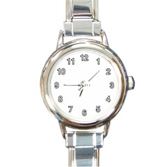 round italian charm watch