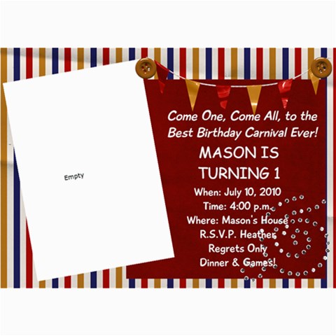 Mason s 1st B 7 x5  Photo Card - 4