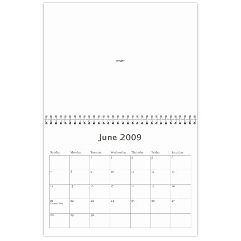 Family Calendar By Melinda Jun 2009