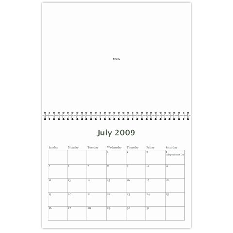 Family Calendar By Melinda Jul 2009