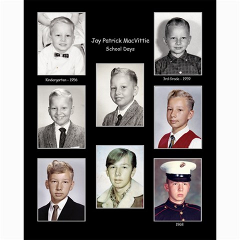 Jay School Days Collage By Debra Macv 10 x8  Print - 1