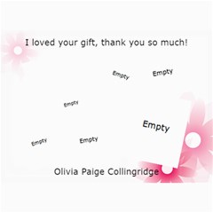 Olivia s Thank you cards - 5  x 7  Photo Cards