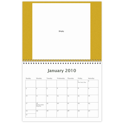 Dave Calendar By Lily Hamilton Jan 2010