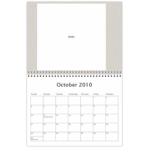 Dave Calendar By Lily Hamilton Oct 2010
