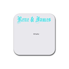 renes coaster - Rubber Coaster (Square)