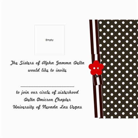 Bid Day Card By Cassi 7 x5  Photo Card - 3