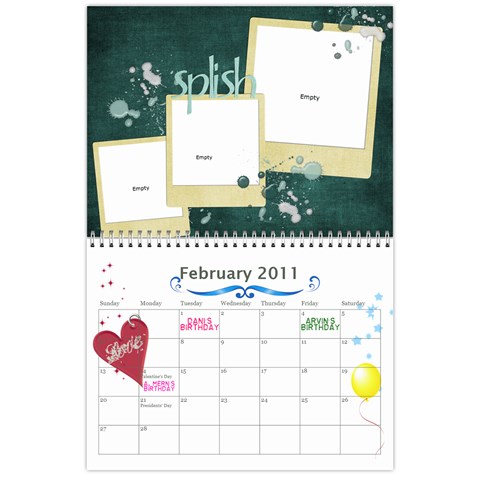 My 18m Calendar By Jem Feb 2011