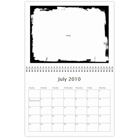 Classic Grunge Calendar To Copy By Catvinnat Jul 2010