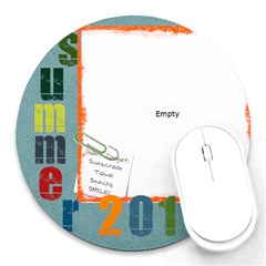 smile mousepad - Round Mousepad