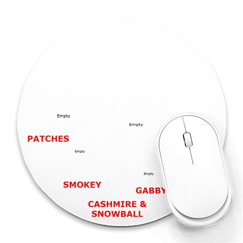 Cats By Debbie 8 x8  Round Mousepad - 1