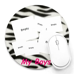 boys mousepad - Collage Round Mousepad