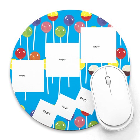 Jia By Gie Liang 8 x8  Round Mousepad - 1