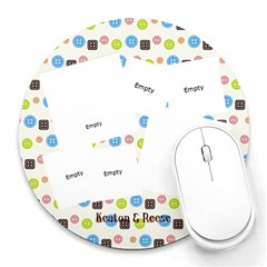 Keaton & Reese - Collage Round Mousepad
