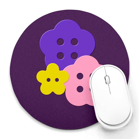 Beverly s Masterpiece By Beverly Six Plaugher 8 x8  Round Mousepad - 1