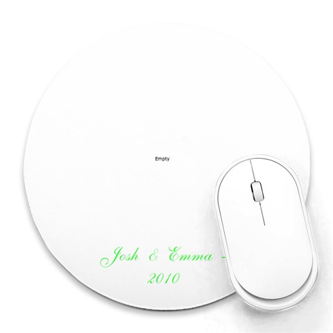 Josh And Emma By Christy Spaulding 8 x8  Round Mousepad - 1
