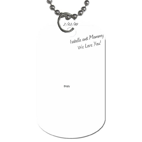 Dog Tag For Josh=) By Callie Pinz Front
