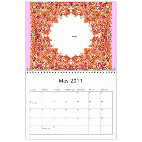 Moms  Birthday Calendar By Diana Davis May 2011