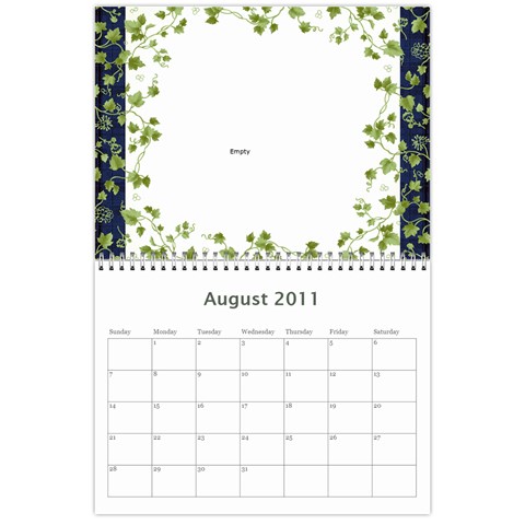 Moms  Birthday Calendar By Diana Davis Aug 2011
