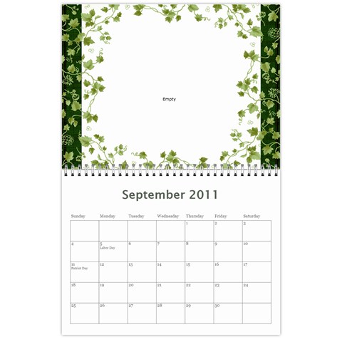 Moms  Birthday Calendar By Diana Davis Sep 2011