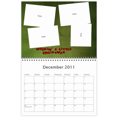 Moms  Birthday Calendar By Diana Davis Dec 2011