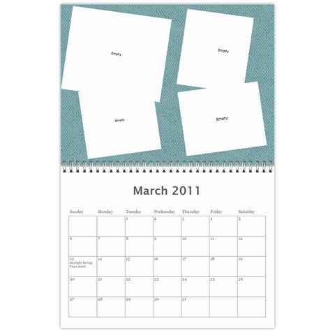 Moms  Birthday Calendar By Diana Davis Mar 2011