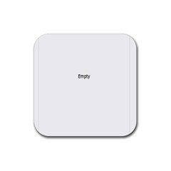 yin coaster - Rubber Coaster (Square)