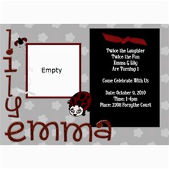 Lil and Em - 5  x 7  Photo Cards
