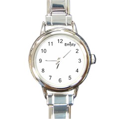blue watch - Round Italian Charm Watch