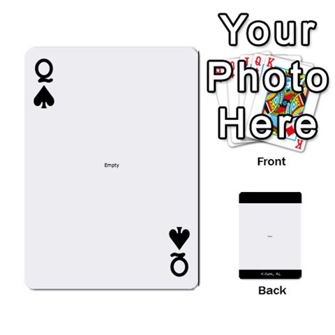 Queen Playing Cards 2 Sides Front - SpadeQ