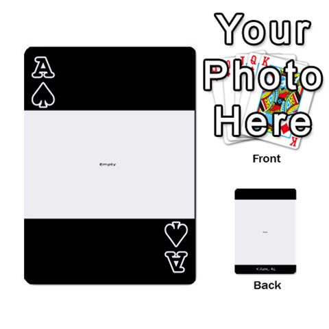 Ace Playing Cards 2 Sides Front - SpadeA