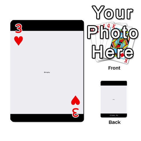 Playing Cards 2 Sides Front - Heart3