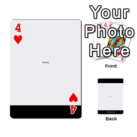 Playing Cards 2 Sides Front - Heart4