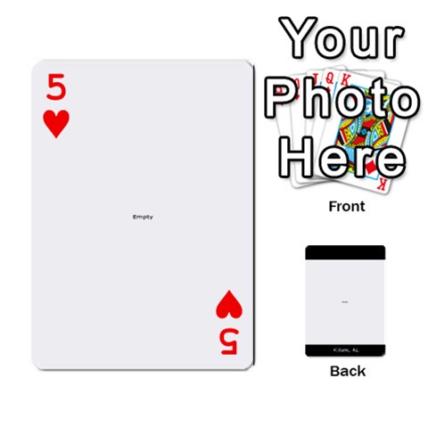 Playing Cards 2 Sides Front - Heart5